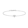 Silver Sweetheart Pave Bracelet