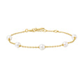 Gold Pearl Station Bracelet | The Jewellery Boutique
