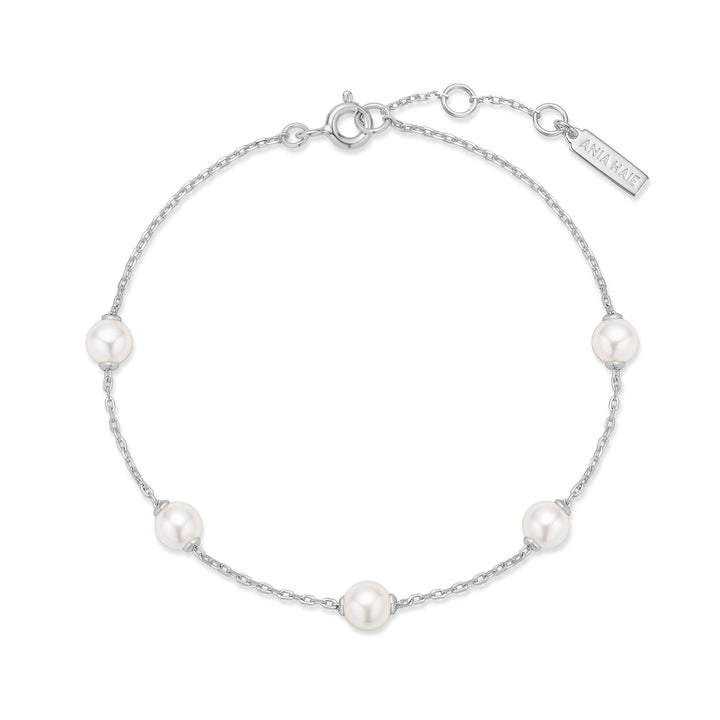 Silver Pearl Station Bracelet | The Jewellery Boutique