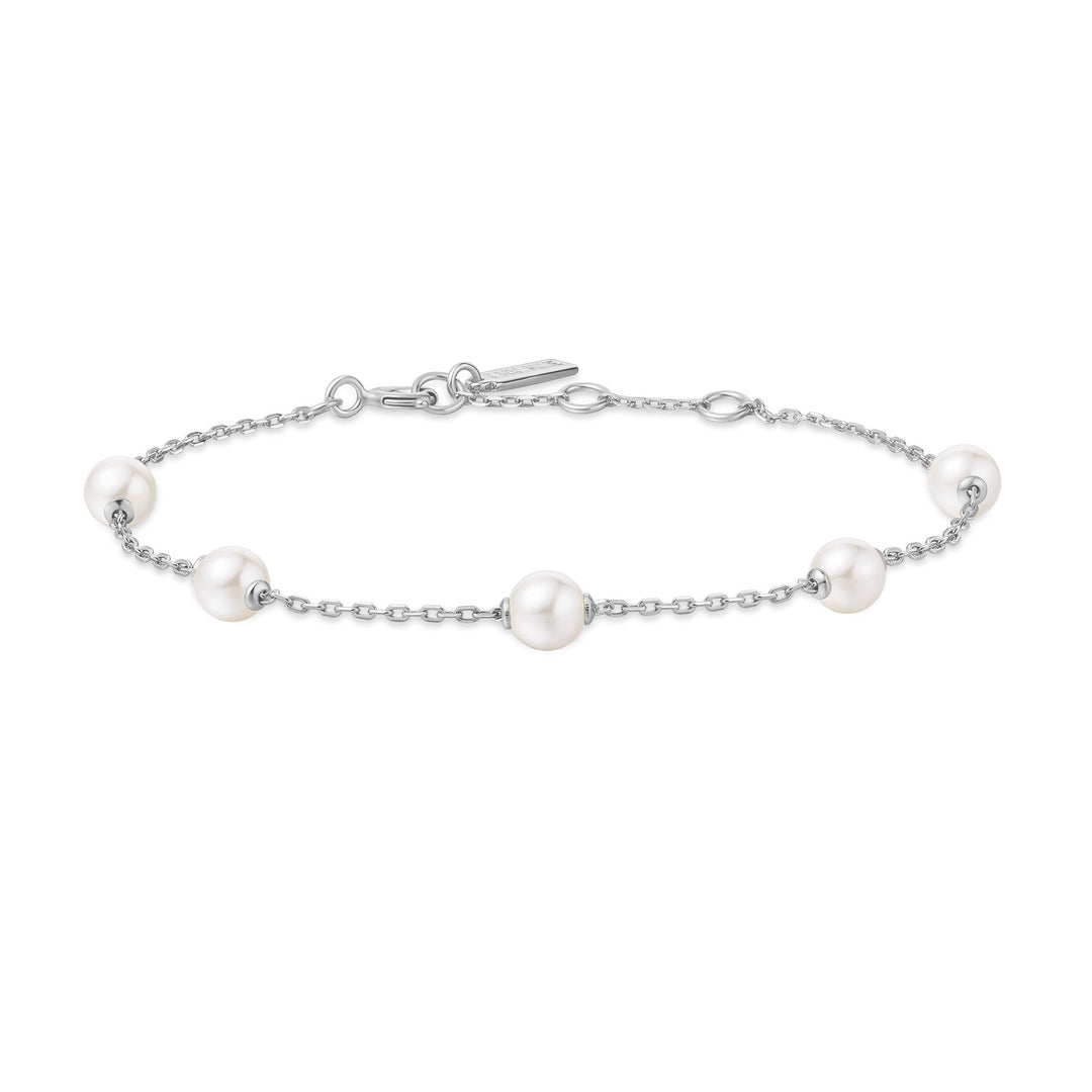 Silver Pearl Station Bracelet | The Jewellery Boutique