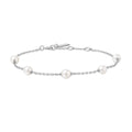 Silver Pearl Station Bracelet | The Jewellery Boutique
