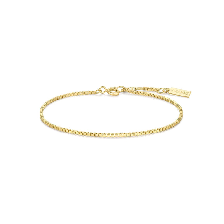 Gold Box Chain Bracelet
