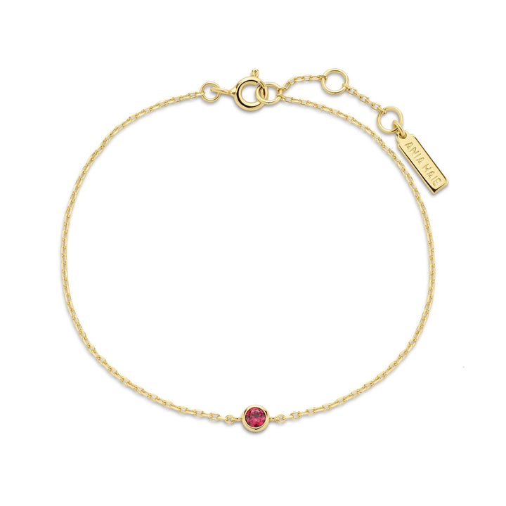 Gold Crimson Solitaire Bracelet | The Jewellery Boutique Australia