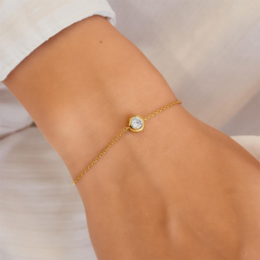 Gold Solitaire Bracelet | The Jewellery Boutique Australia