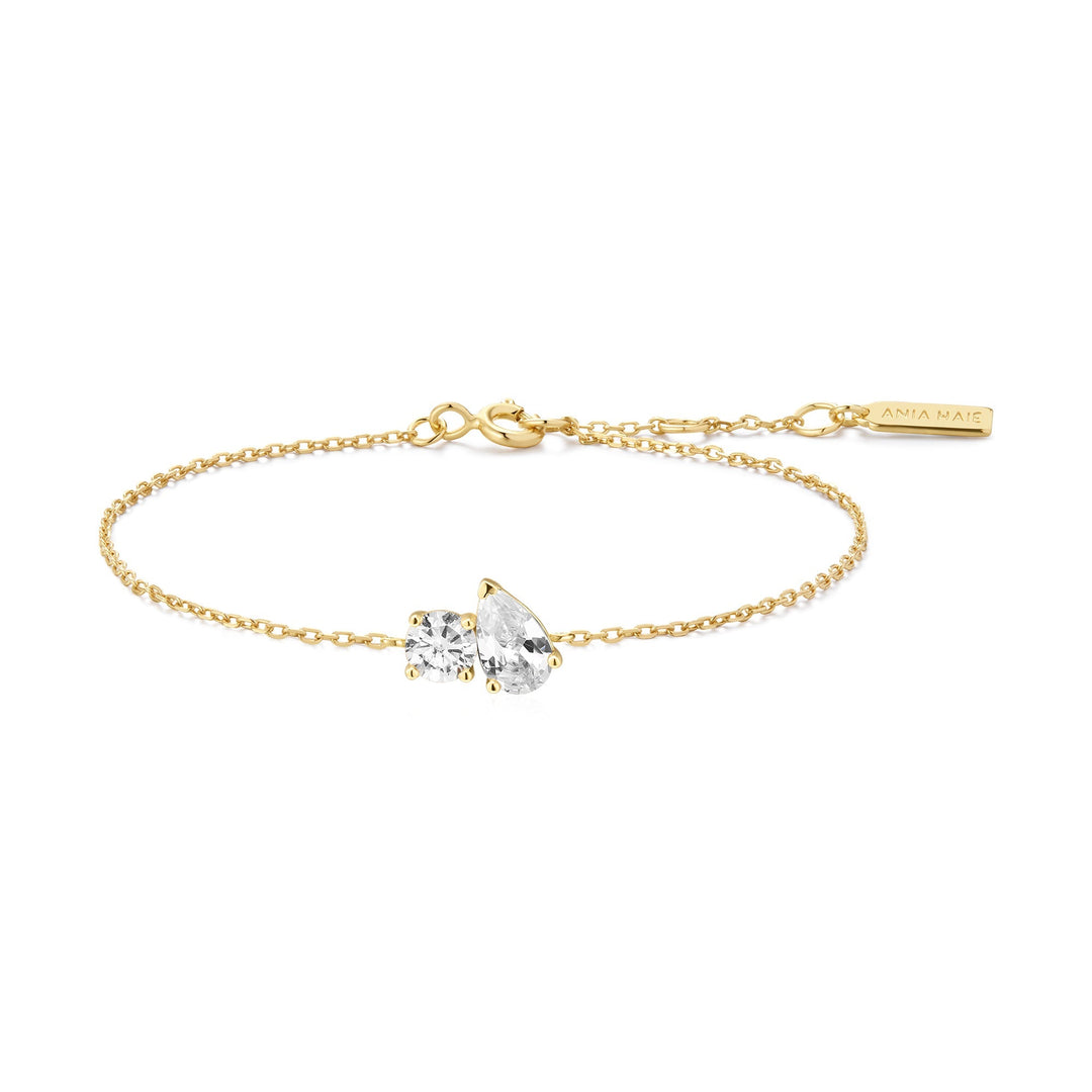Gold Toi & Moi Bracelet | The Jewellery Boutique Australia