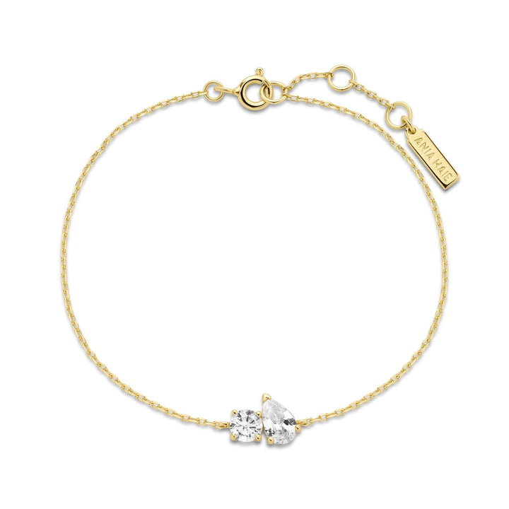 Gold Toi & Moi Bracelet | The Jewellery Boutique Australia