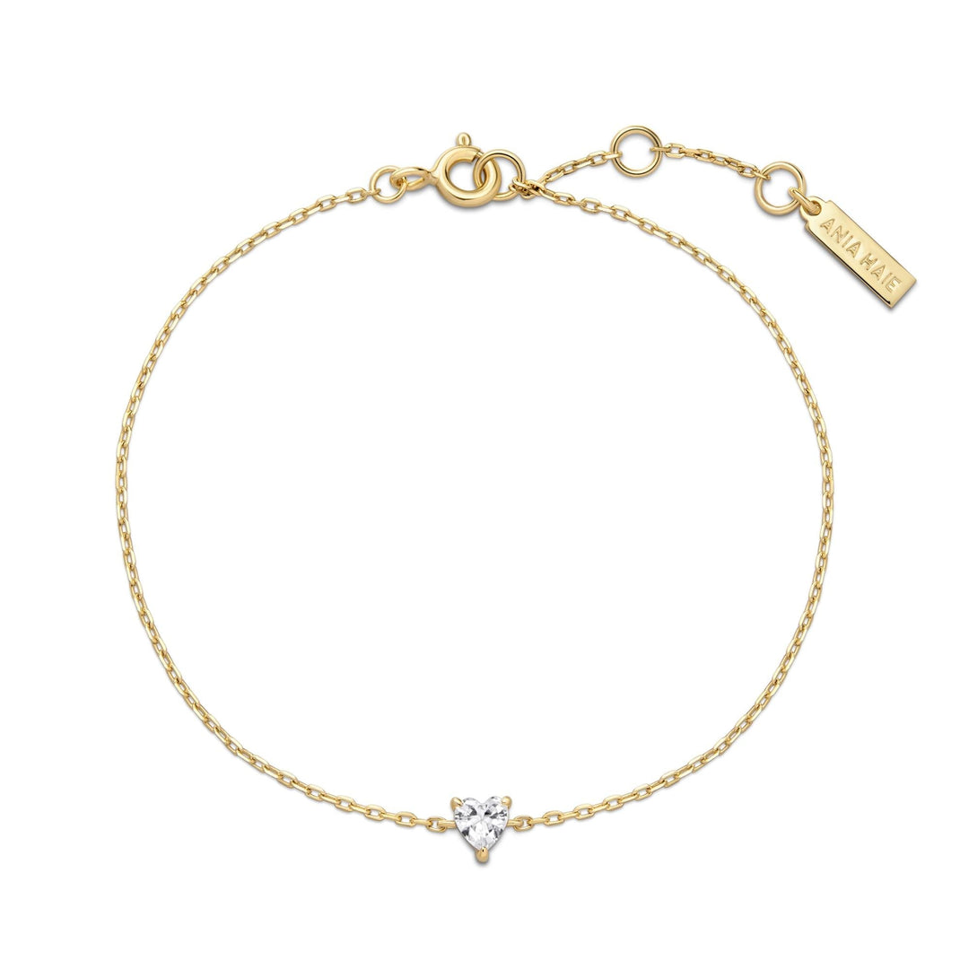 Ania Haie Gold Sparkle Heart Bracelet | The Jewellery Boutique Australia