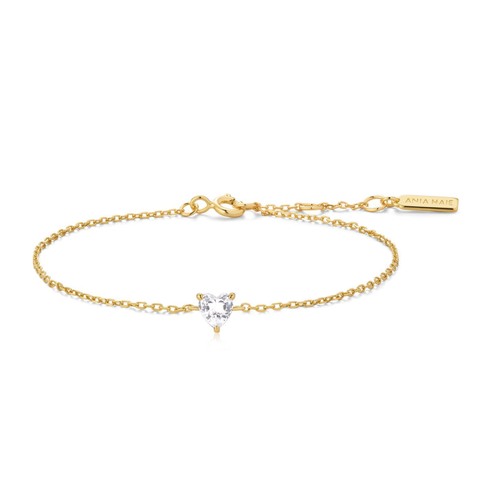 Ania Haie Gold Sparkle Heart Bracelet | The Jewellery Boutique Australia