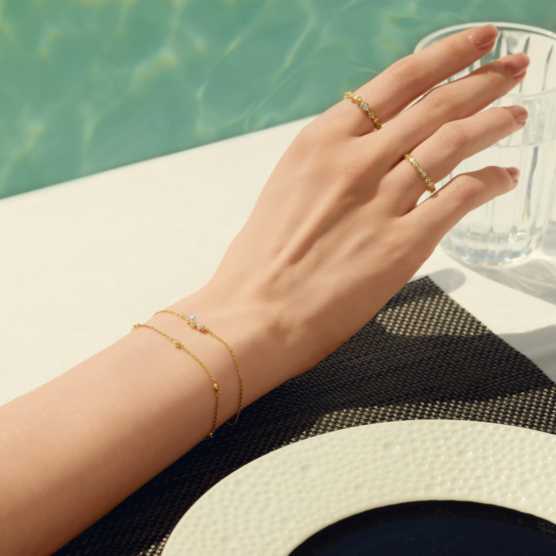 Ania Haie Gold Shell Pearl Cluster Bracelet | The Jewellery Boutique Australia