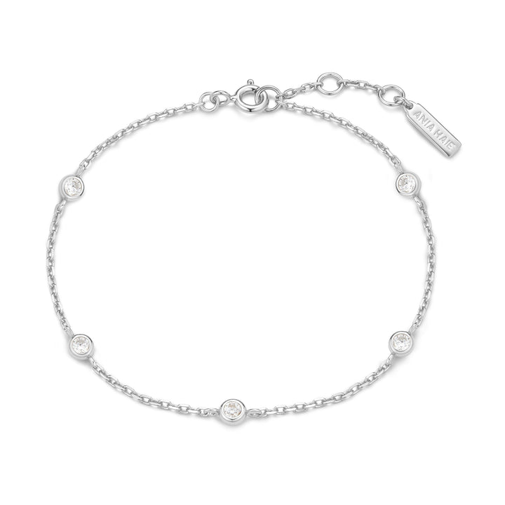 Ania Haie Silver Classic Bezel-Set Station Bracelet | The Jewellery Boutique Australia