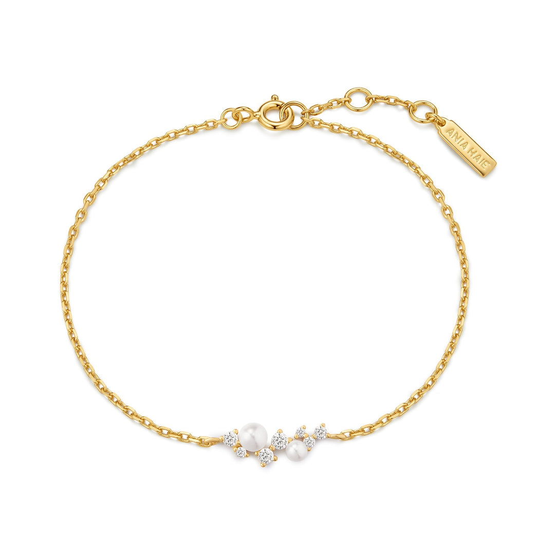 Ania Haie Gold Shell Pearl Cluster Bracelet | The Jewellery Boutique Australia