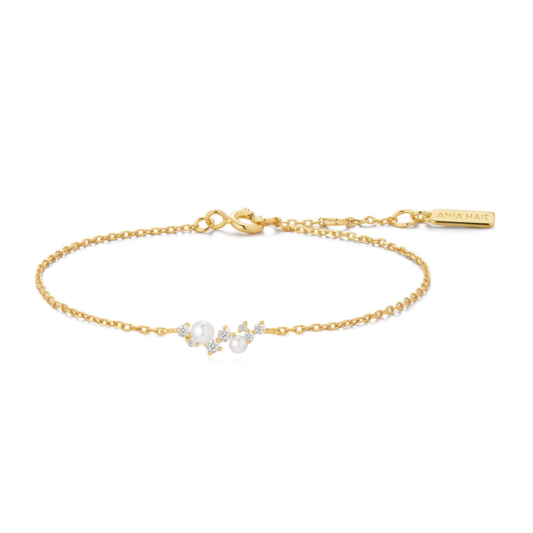 Ania Haie Gold Shell Pearl Cluster Bracelet | The Jewellery Boutique Australia