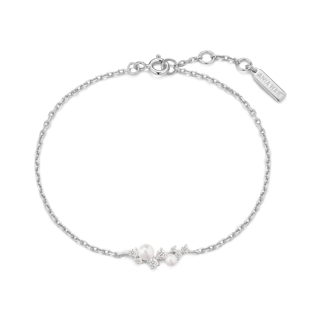 Ania Haie Silver Shell Pearl Cluster Bracelet | The Jewellery Boutique Australia