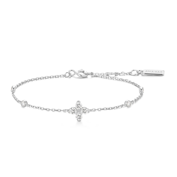 Ania Haie Silver Sparkling Lucky Clover Bracelet | The Jewellery Boutique Australia