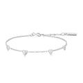 Ania Haie Silver Pave Puffed Heart Station Bracelet | The Jewellery Boutique Australia