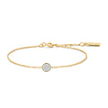 Gold Pave Disc Bracelet
