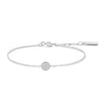 Silver Pave Disc Bracelet