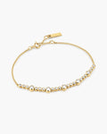 Gold Alternating Bezel-Set Bracelet