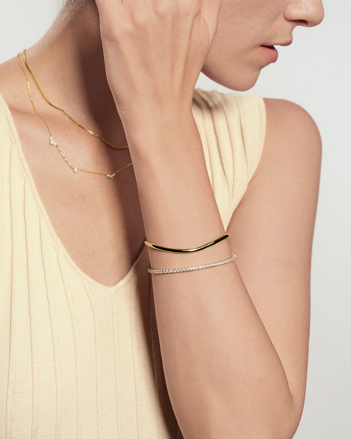 Ania Haie Gold Pave Tennis Bangle B079-02G