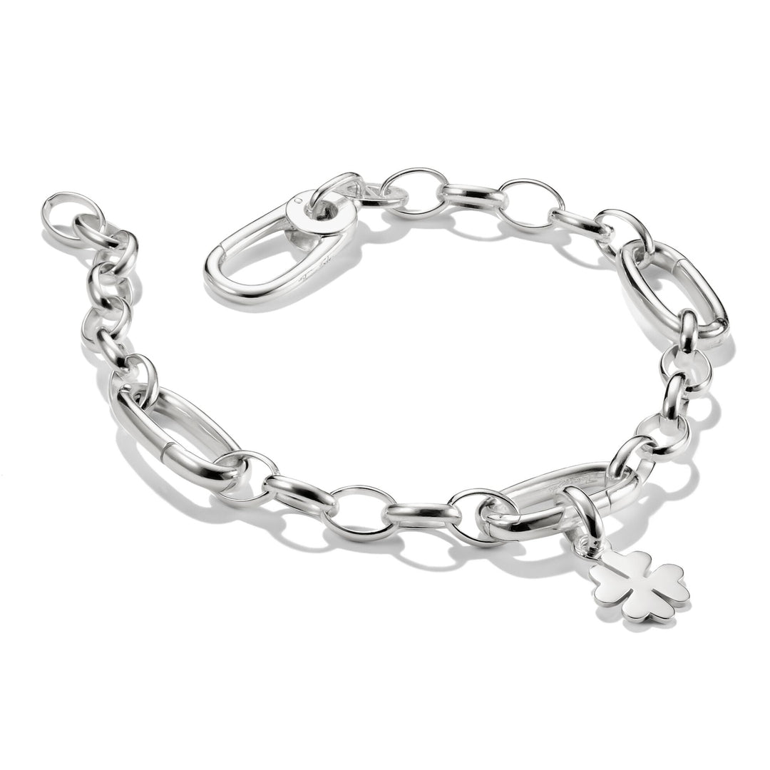 THOMAS SABO Silver-Plated Charm Club Bracelet with Connect Link