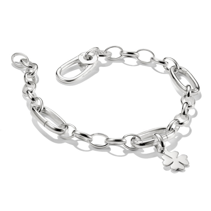 THOMAS SABO Silver-Plated Charm Club Bracelet with Connect Link
