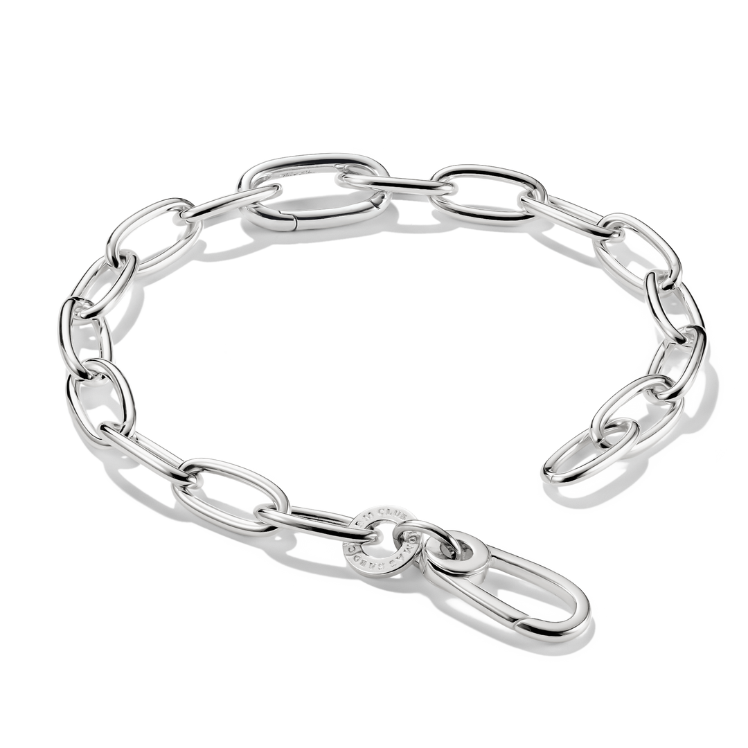 Charm bracelet with Connect link Silver