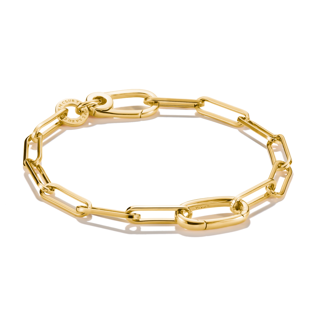 Connect Charm bracelet Paperclip Gold