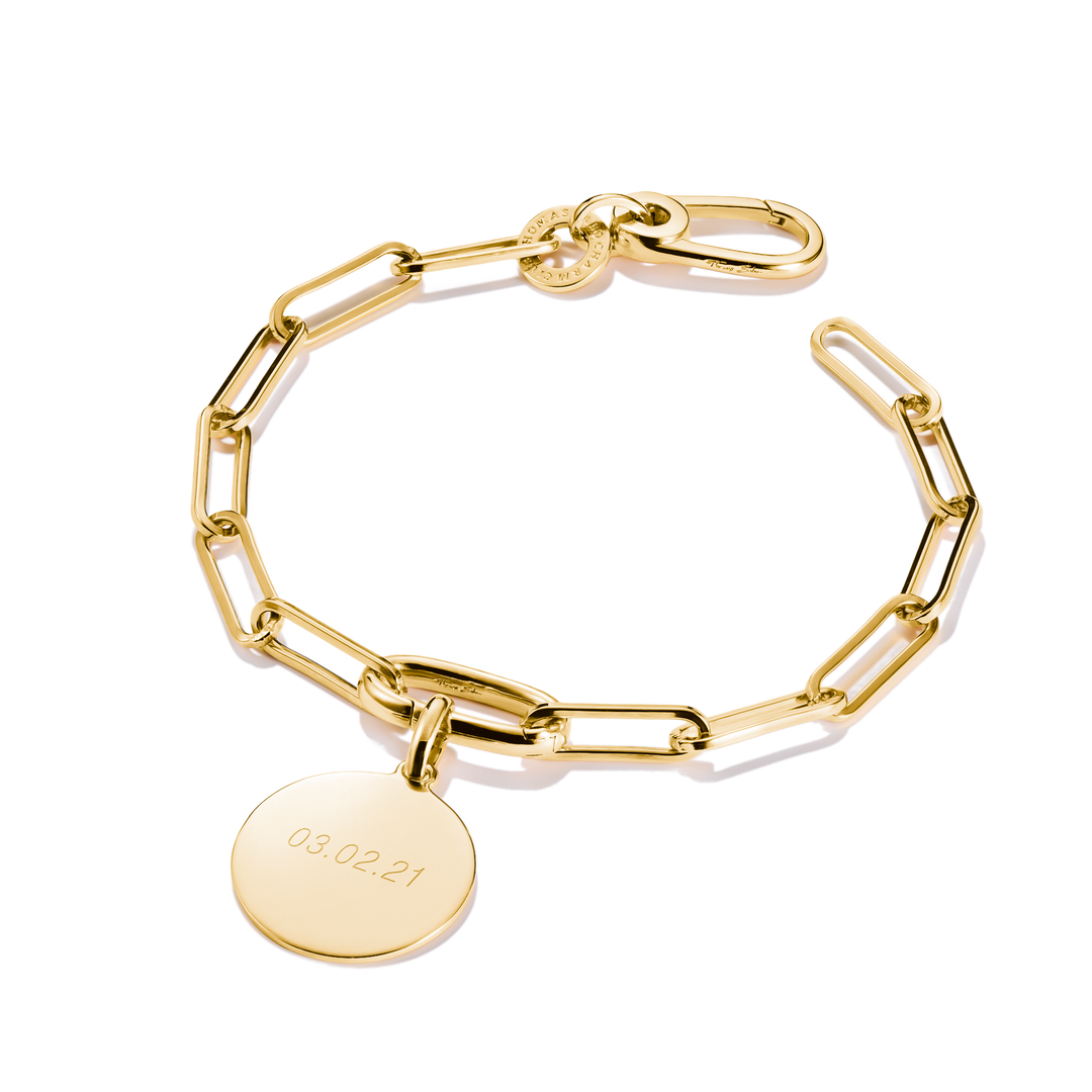 Connect Charm bracelet Paperclip Gold