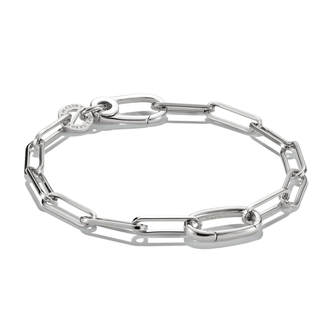THOMAS SABO Silver-Plated Charm Club Bracelet with Connect Link