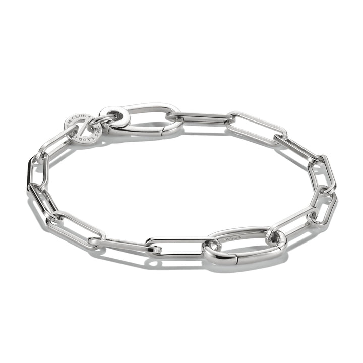 THOMAS SABO Silver-Plated Charm Club Bracelet with Connect Link