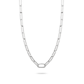 Connect Charm necklace paperclip Silver