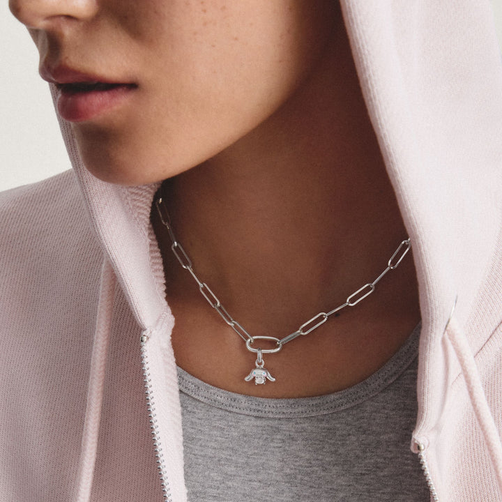 THOMAS SABO Silver-Plated Charm Club Bracelet with Connect Link