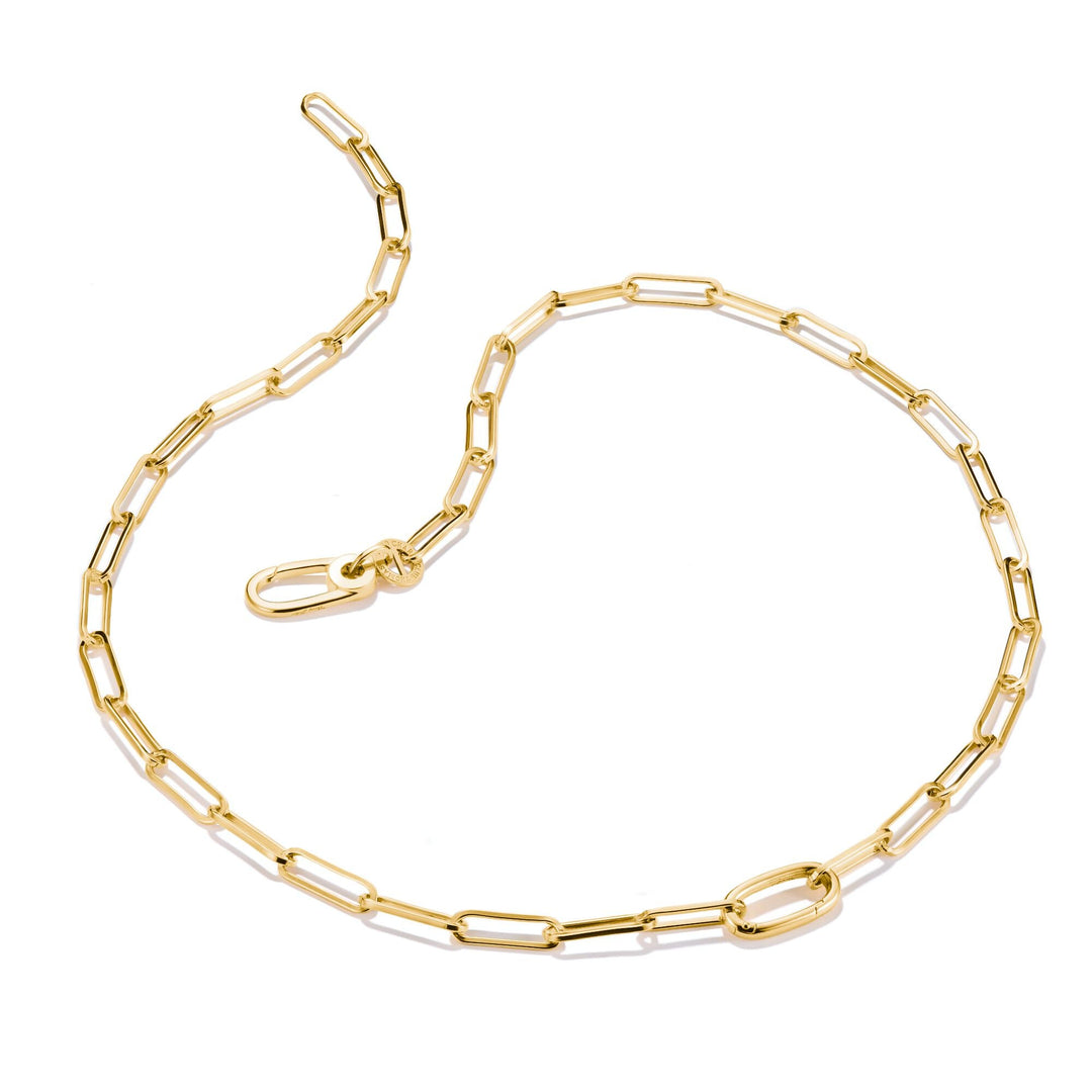 THOMAS SABO Gold-Tone Stainless Steel Charm Club Paperclip Bracelet