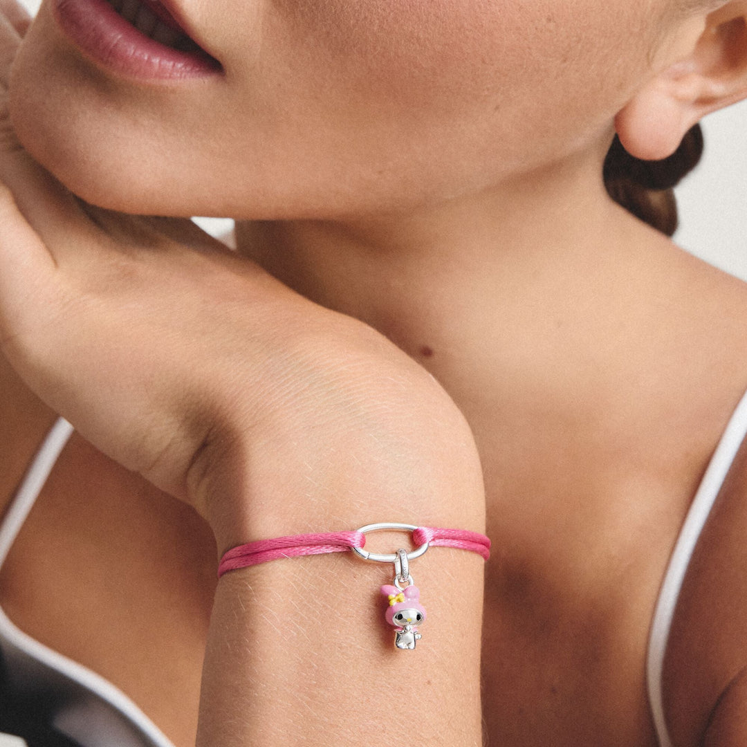 THOMAS SABO Gold-Plated Heart Charm with Prong-Set White Zirconia