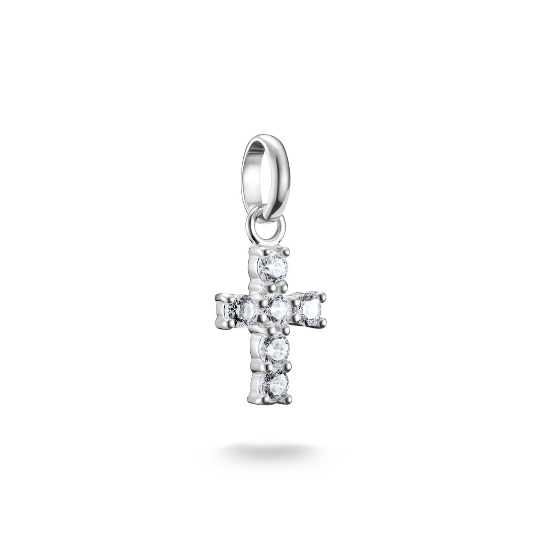 Charm pendant cross with white stones Connect  | The Jewellery Boutique Australia