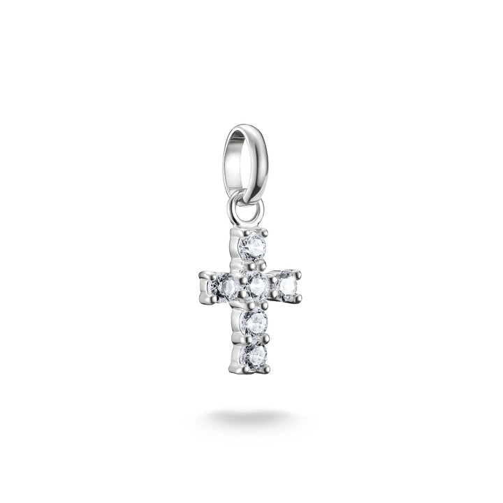 Charm pendant cross with white stones Connect  | The Jewellery Boutique Australia