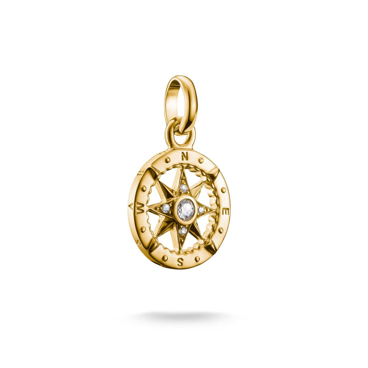 Charm pendant compass with stones Connect  | The Jewellery Boutique Australia