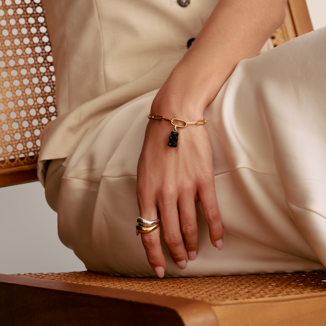 Connect Charm bracelet Paperclip Gold