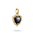 Charm pendant black vintage heart with stones Connect  | The Jewellery Boutique Australia