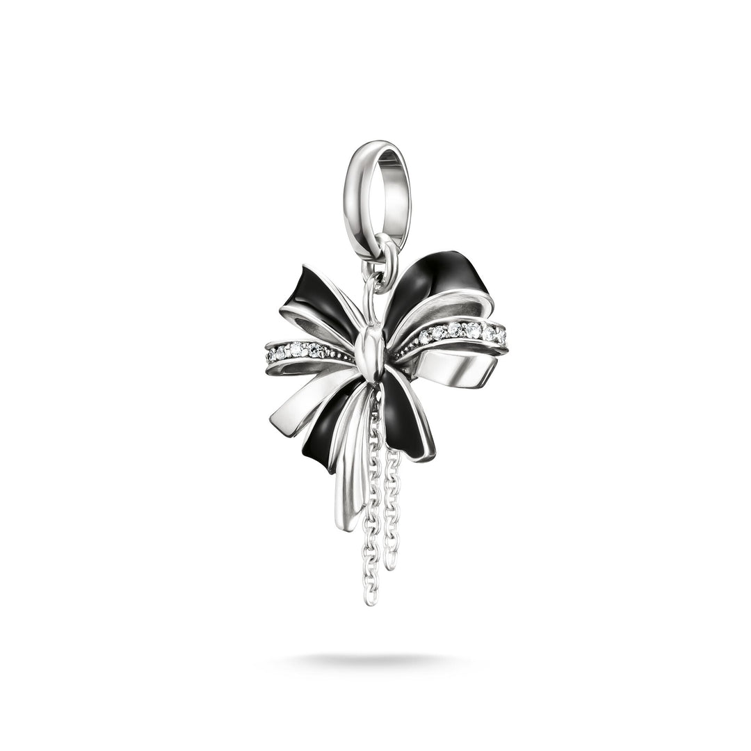 Charm pendant bow black Connect  | The Jewellery Boutique Australia