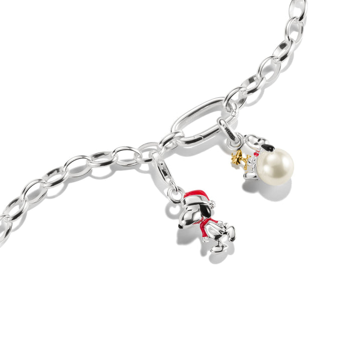 Charm Pendant with Pearl Snoopy & Woodstock PEANUTS Connect |The Jewellery Boutique Australia