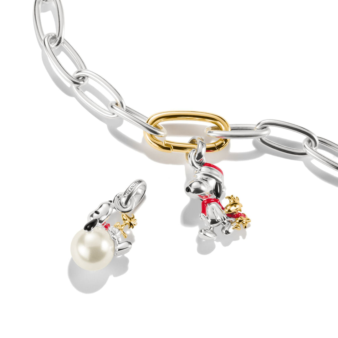 Charm Pendant with Pearl Snoopy & Woodstock PEANUTS Connect |The Jewellery Boutique Australia
