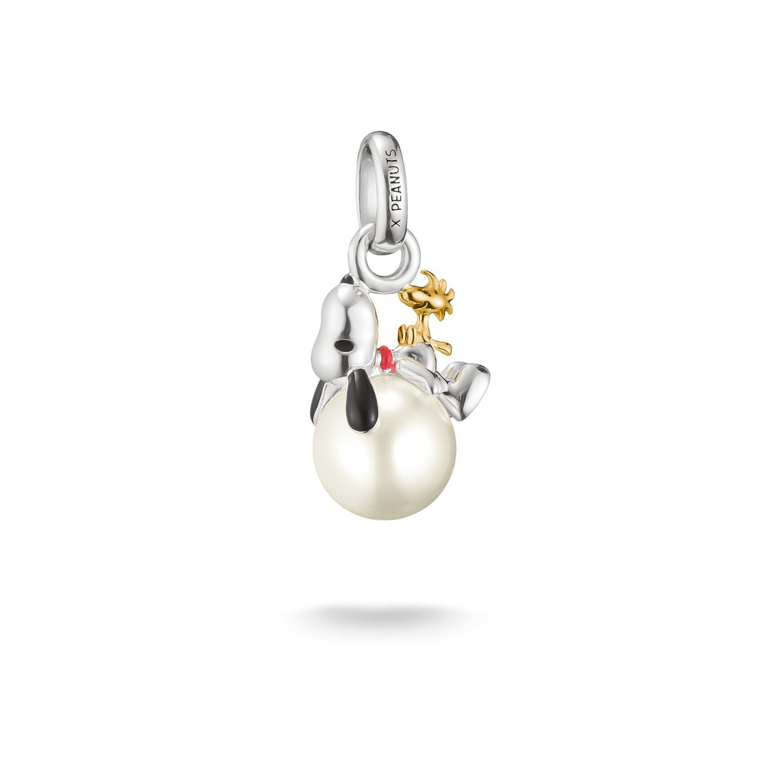 Charm Pendant with Pearl Snoopy & Woodstock PEANUTS Connect |The Jewellery Boutique Australia