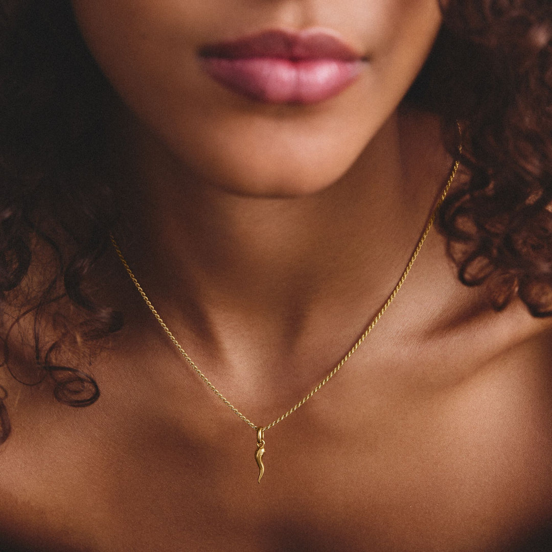 THOMAS SABO Gold-Plated Cornicello Horn Charm