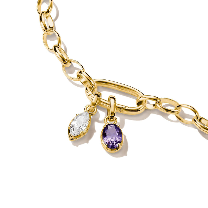 THOMAS SABO Gold-Plated February Birthstone Charm