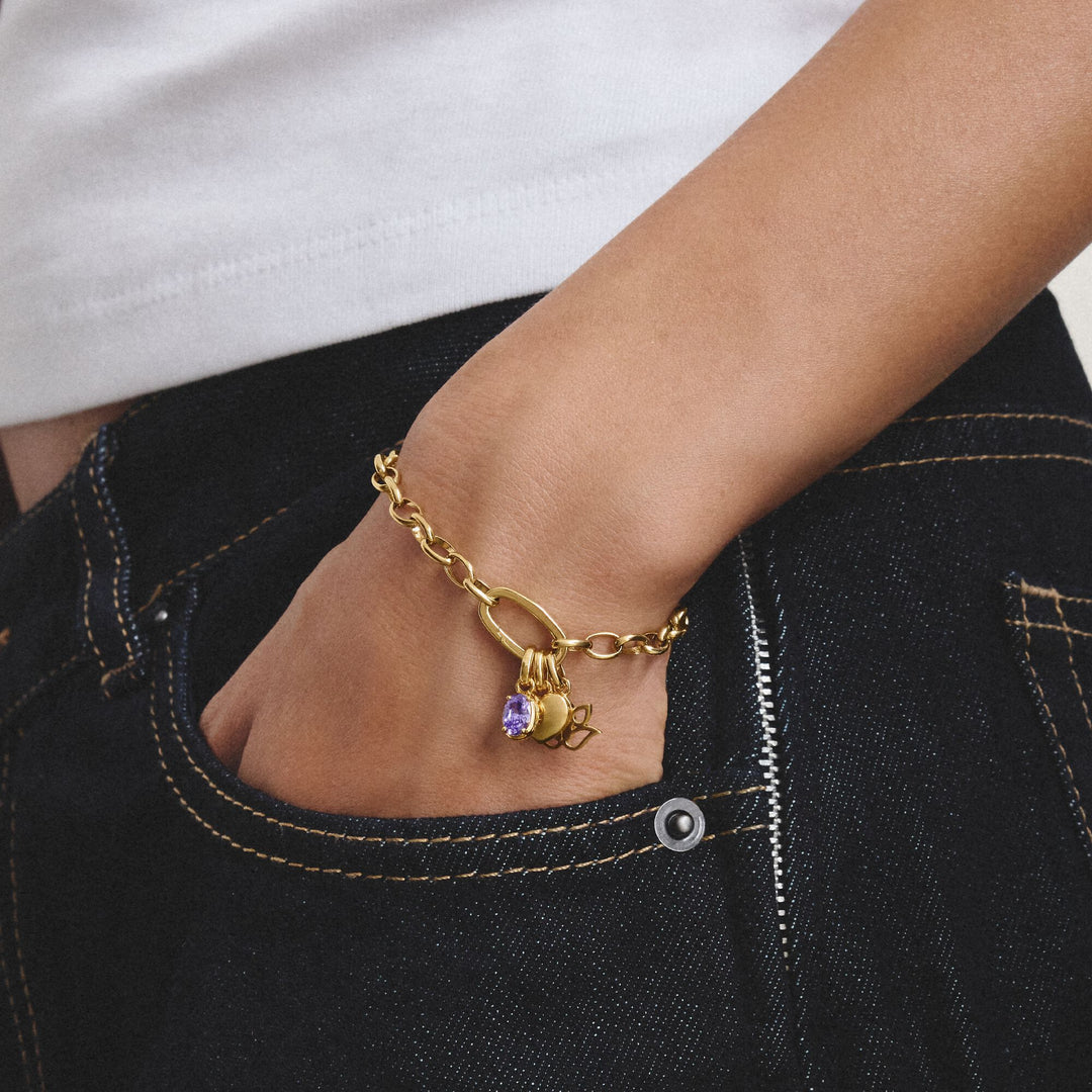 THOMAS SABO Gold-Plated February Birthstone Charm
