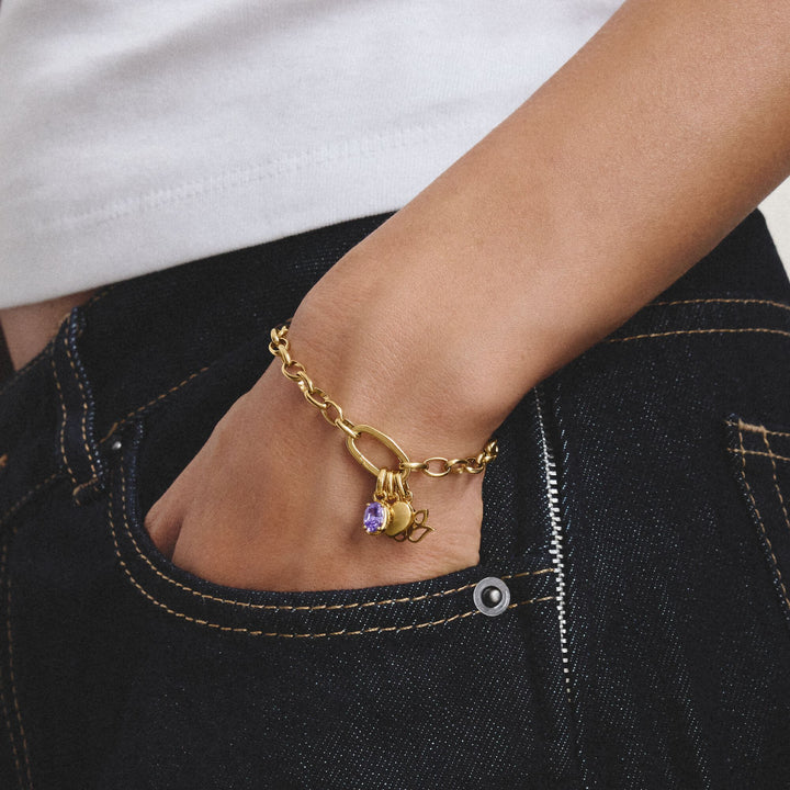THOMAS SABO Gold-Plated February Birthstone Charm
