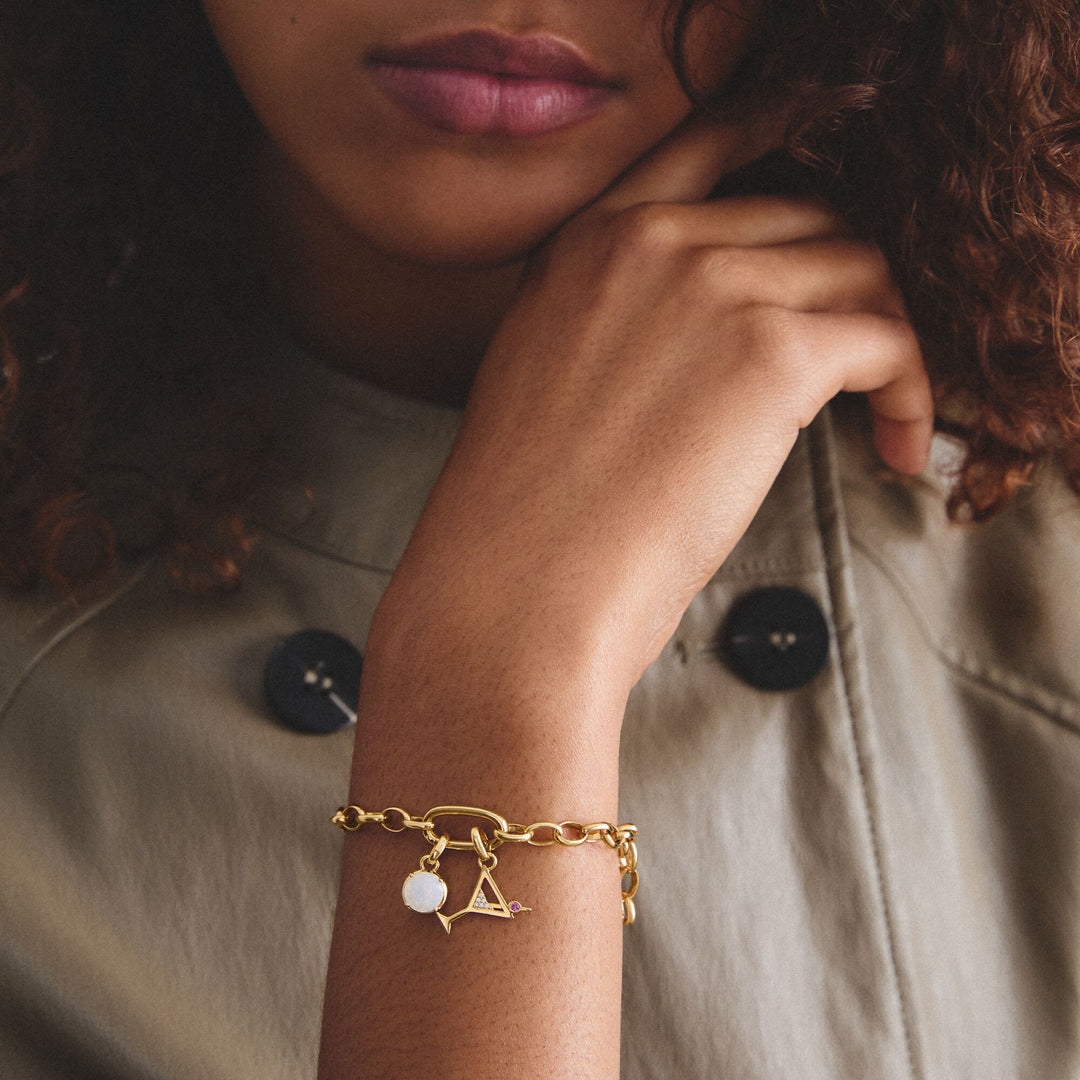 THOMAS SABO Gold-Plated June Birthstone Charm