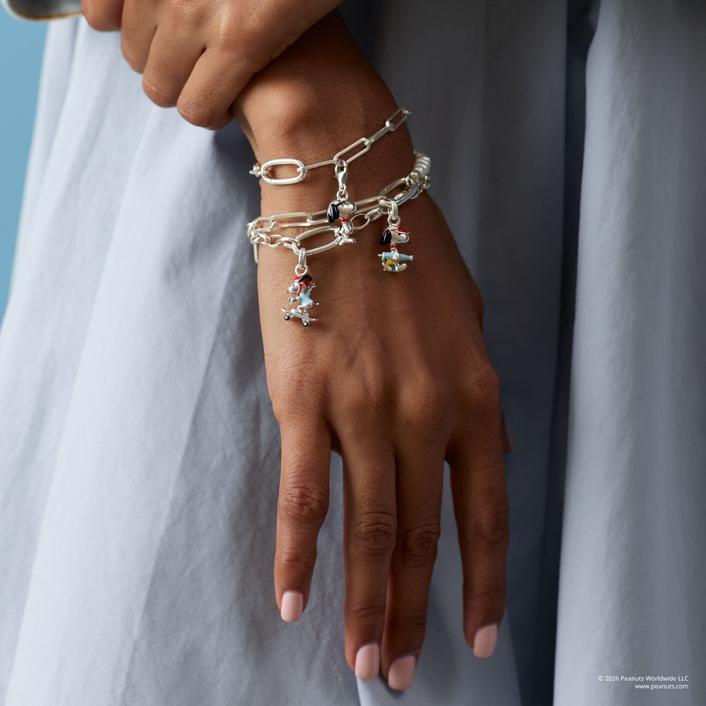 Connect Charm Snoopy on Skateboard  | Jewellery Boutique Australia