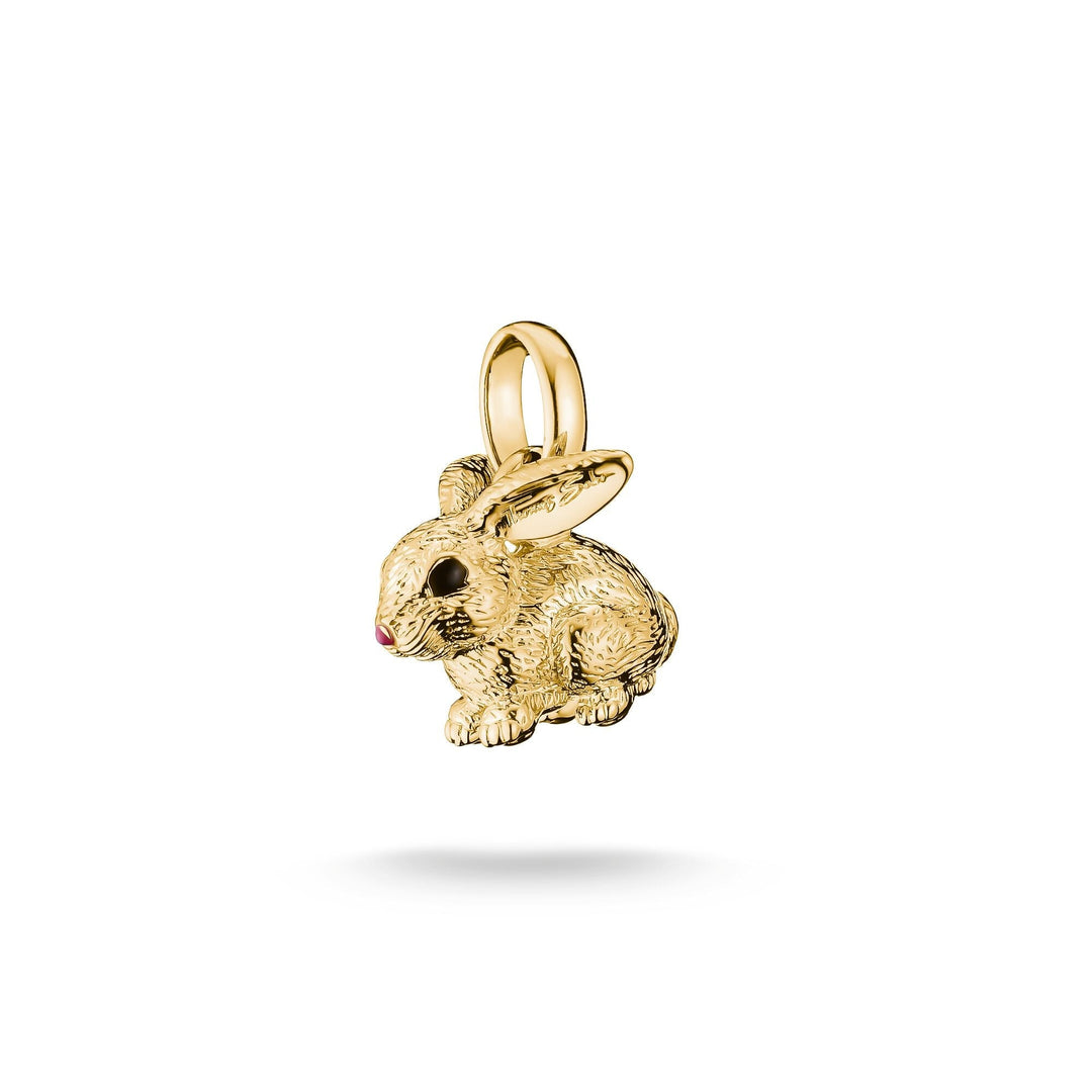 THOMAS SABO Gold-Plated Rabbit Charm with Enamel